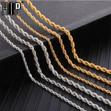 HIP Hop halskjeder i forskjellige tykkelser (forgylt eller silver farge)