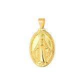 Gullplatert halskjede med en medaljon av jomfru Maria